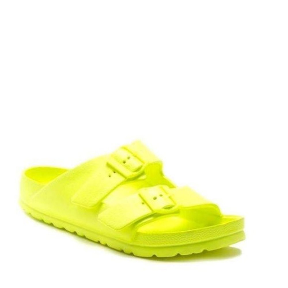!!RESTOCKED!! Comfy Buckle Sandals in Neon Yellow - Picture 8 of 9